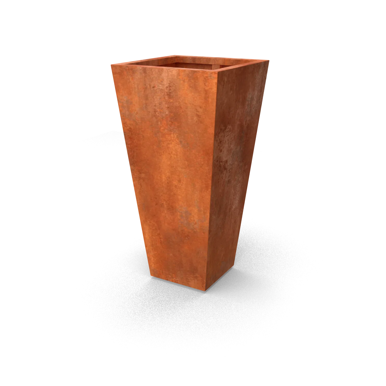 Bloembak vaso B1 cortenstaal vierkant roest conisch TuinExtra Geroba