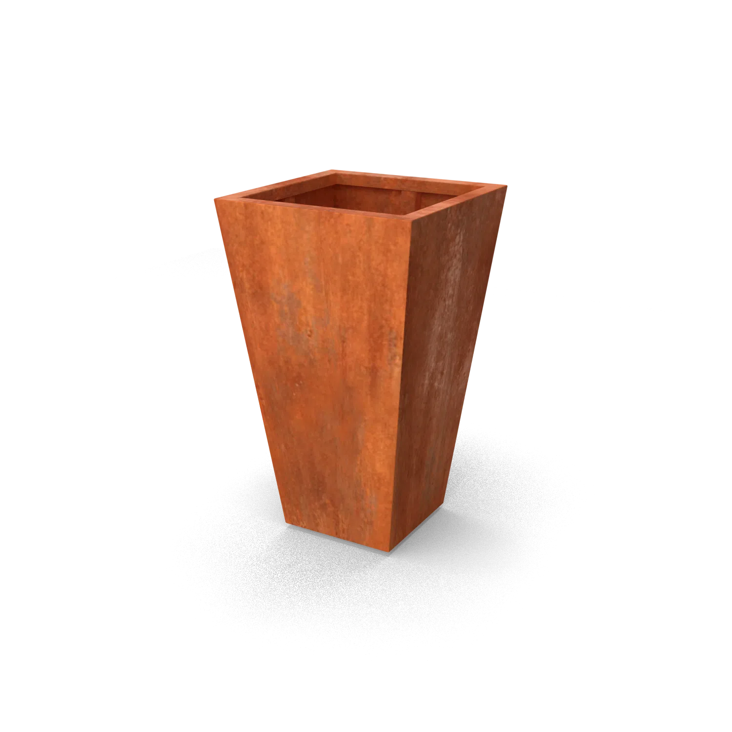 Bloembak vaso B2 cortenstaal vierkant roest conisch TuinExtra Geroba