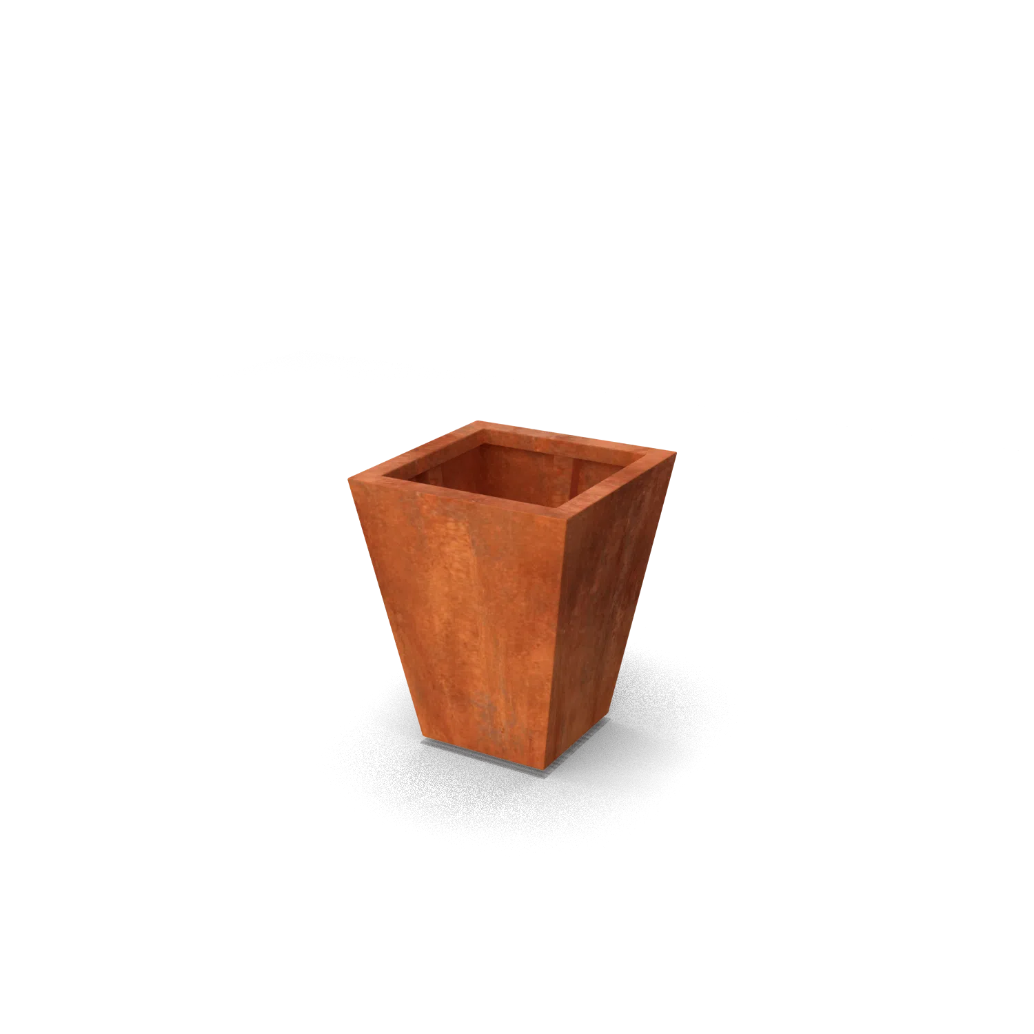 Bloembak vaso B4 cortenstaal vierkant roest conisch TuinExtra Geroba