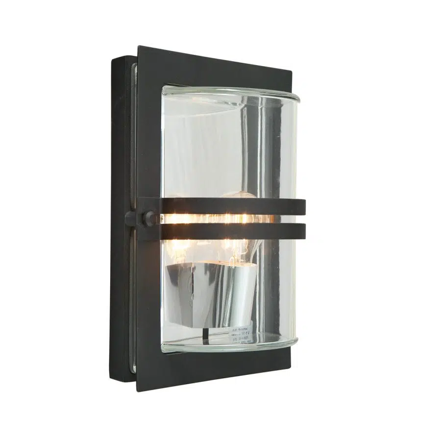 buitenlamp basel zwart helder glas norlys wandlamp timbra 3070 tuinextra kaatsheuvel