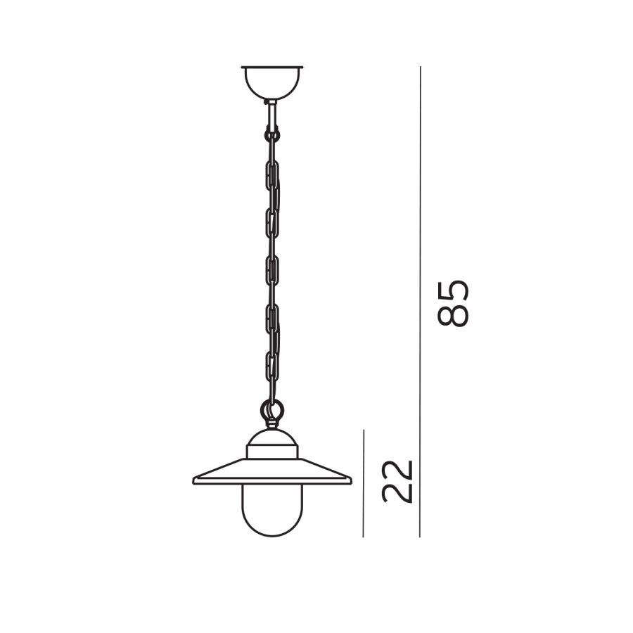 Norlys karlstad senlva 1351K afetingen buitenlamp kettinglamp gegalvaniseerd tuinextra