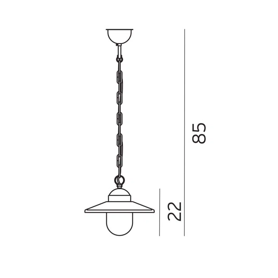 Norlys karlstad senlva 1351K afetingen buitenlamp kettinglamp gegalvaniseerd tuinextra