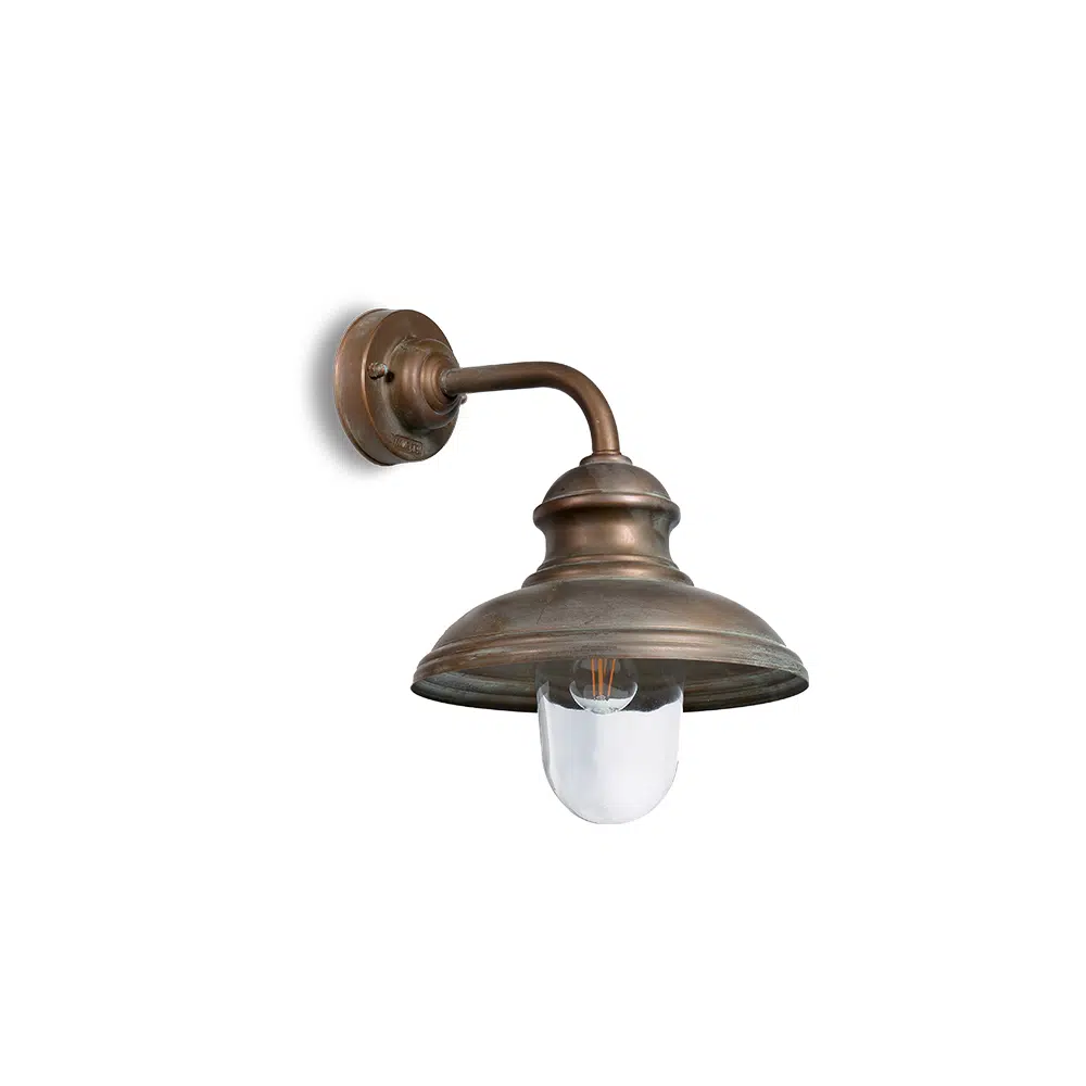 Morreti little mill circle 23 3350 stallamp messing verouderd buitenlamp wandlamp tuinextra